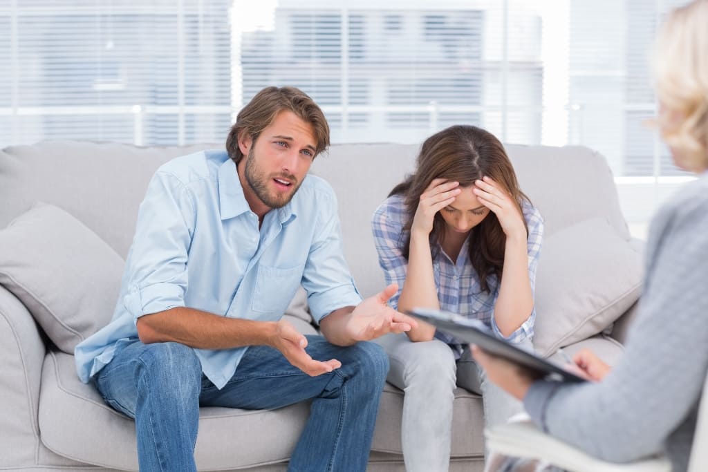 Lawyer Discussing With Her Client